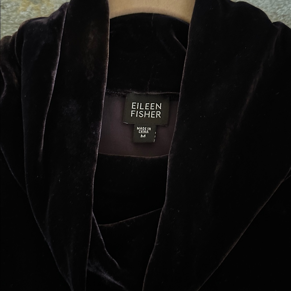 Eileen Fisher velvet cowl neck sleeveless top